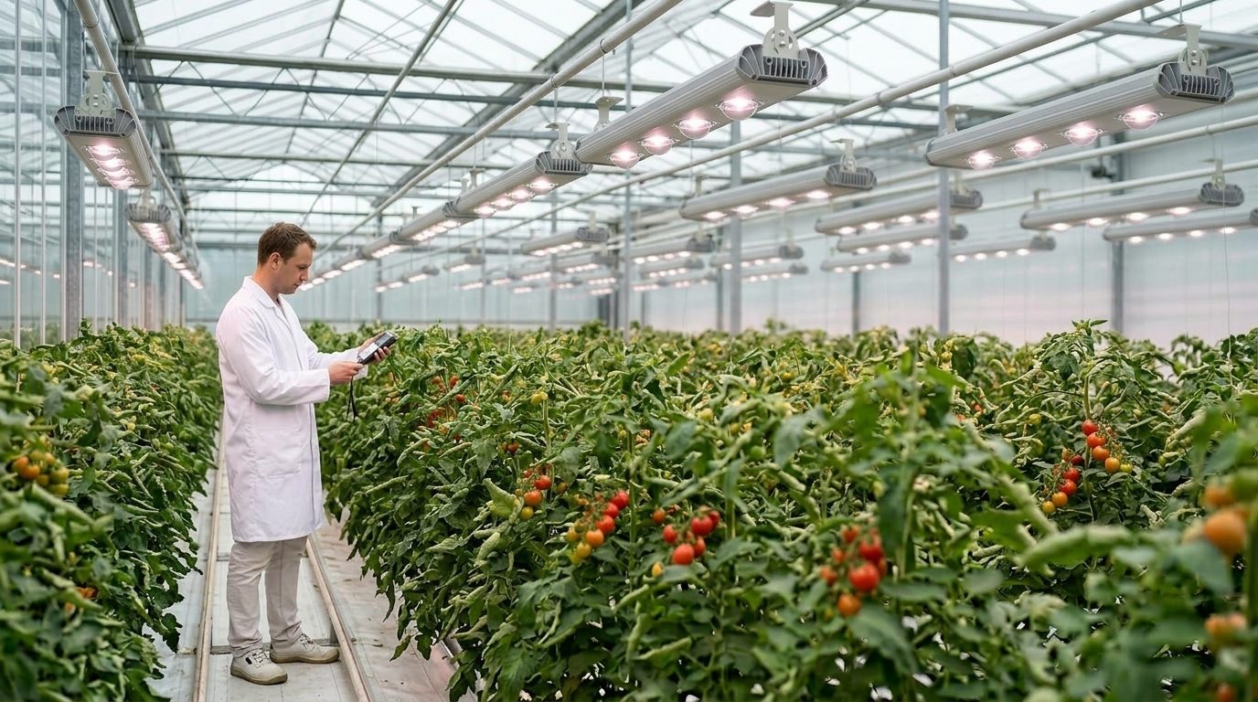 Материал ECOLED-BIO: Многоканальные фитосветильники: датчики спектра и автоматизация в теплицах