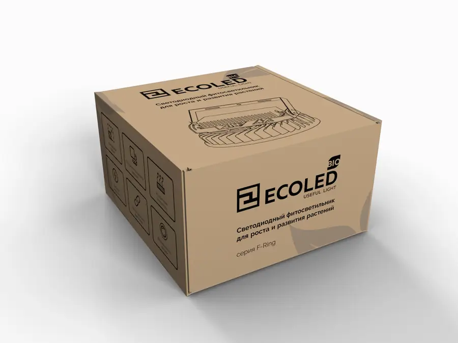 Фитосветильник ECOLED-BIO-320W-xx F-Ring, Упаковка F-RING — 360°
