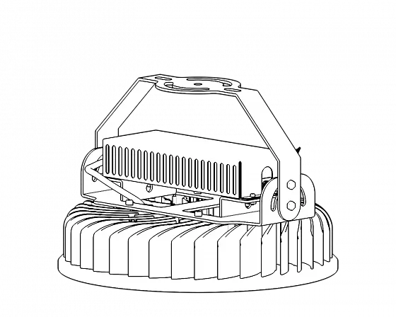 Фитосветильник ECOLED-BIO-185W-xx F-Ring, F-RING — схема крепления K5